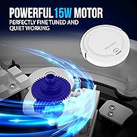 Vista 9 de SereneLife Aspiradora robótica automática inteligente, robot aspirador eléctrico delgado recargable con navegación autoprogramada, sensores