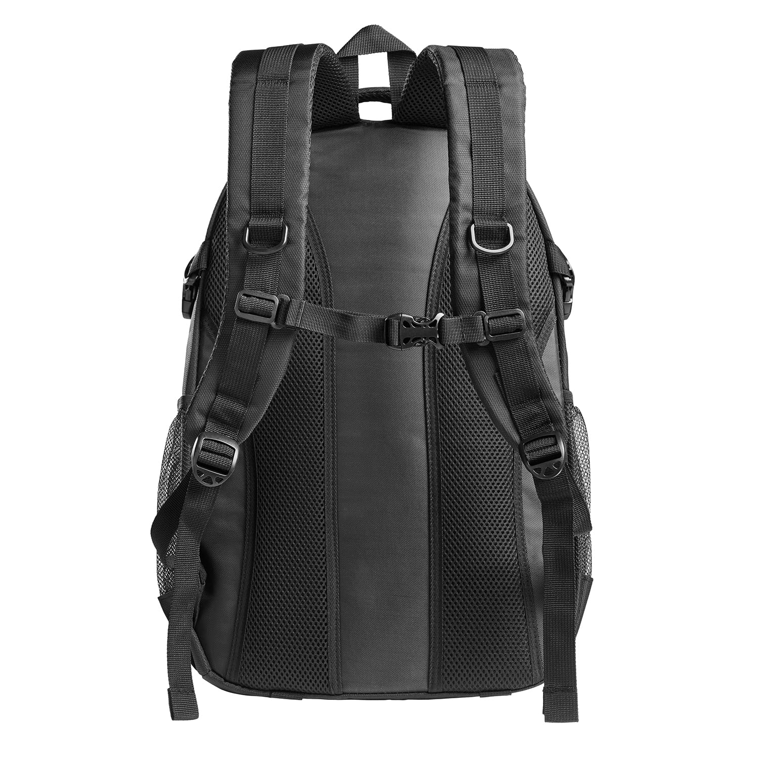 Black Crevice Tagesrucksack 35L I Leichter Freizeit- & Wanderrucksack mit 3D-Mesh Rückenpanel, Laptopfach & Brustgurt, schwarz