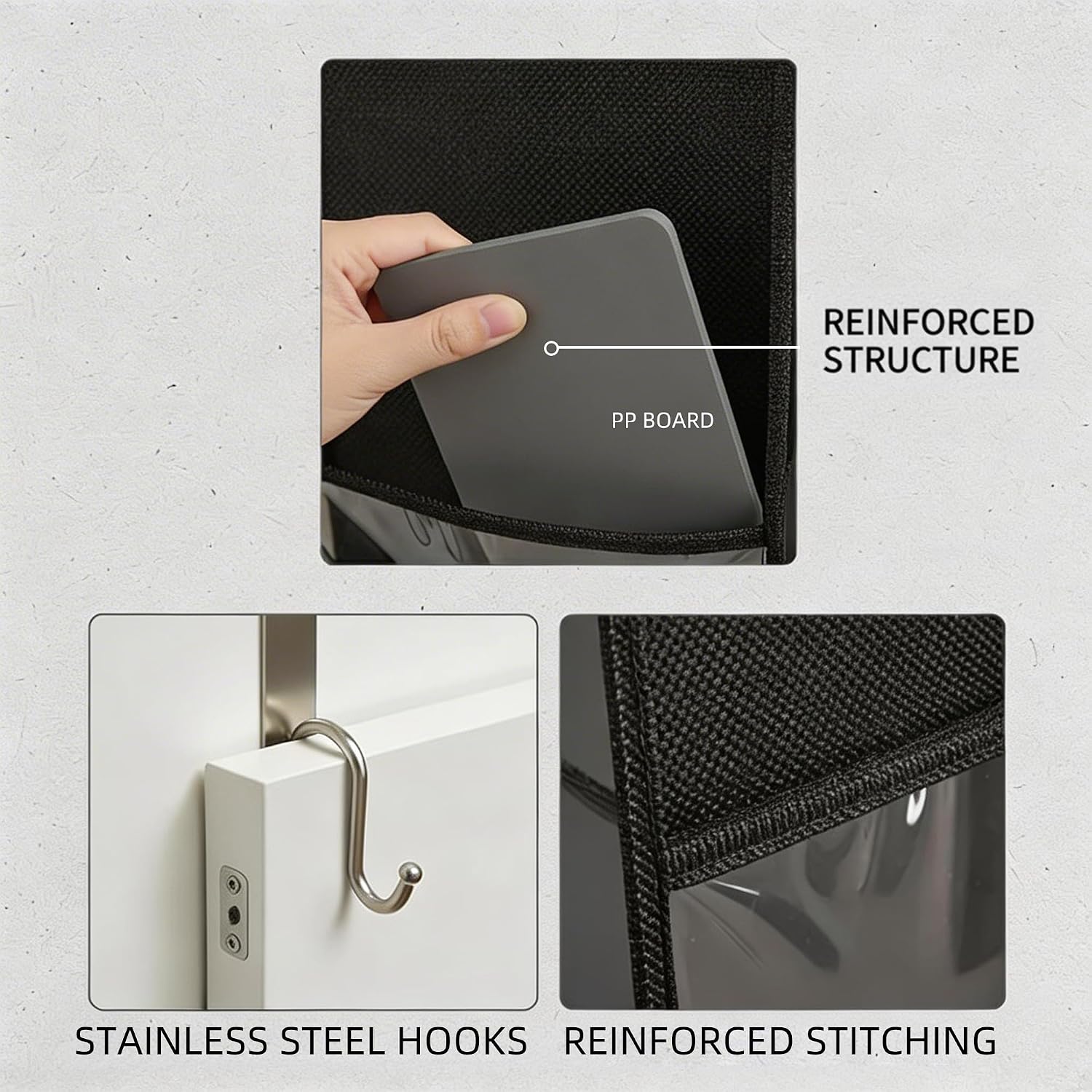 Purse Organizer Hanger Heavy Duty Organizer for Closet Thicken Metal Hooks Hand Bag Storage Purse Grey