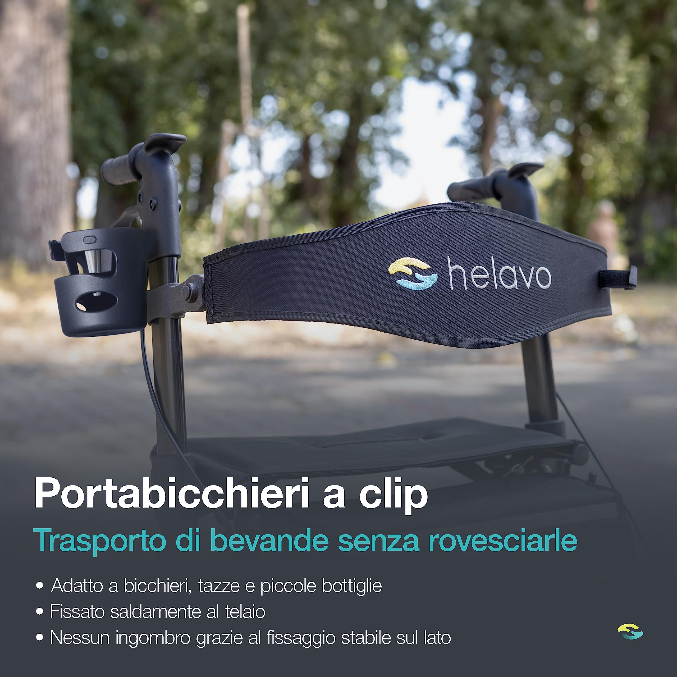 HELAVO Deambulatore per Anziani Superiore - Rollator Alluminio Regolabile Individualmente - Perfetto per la Casa e l'Esterno