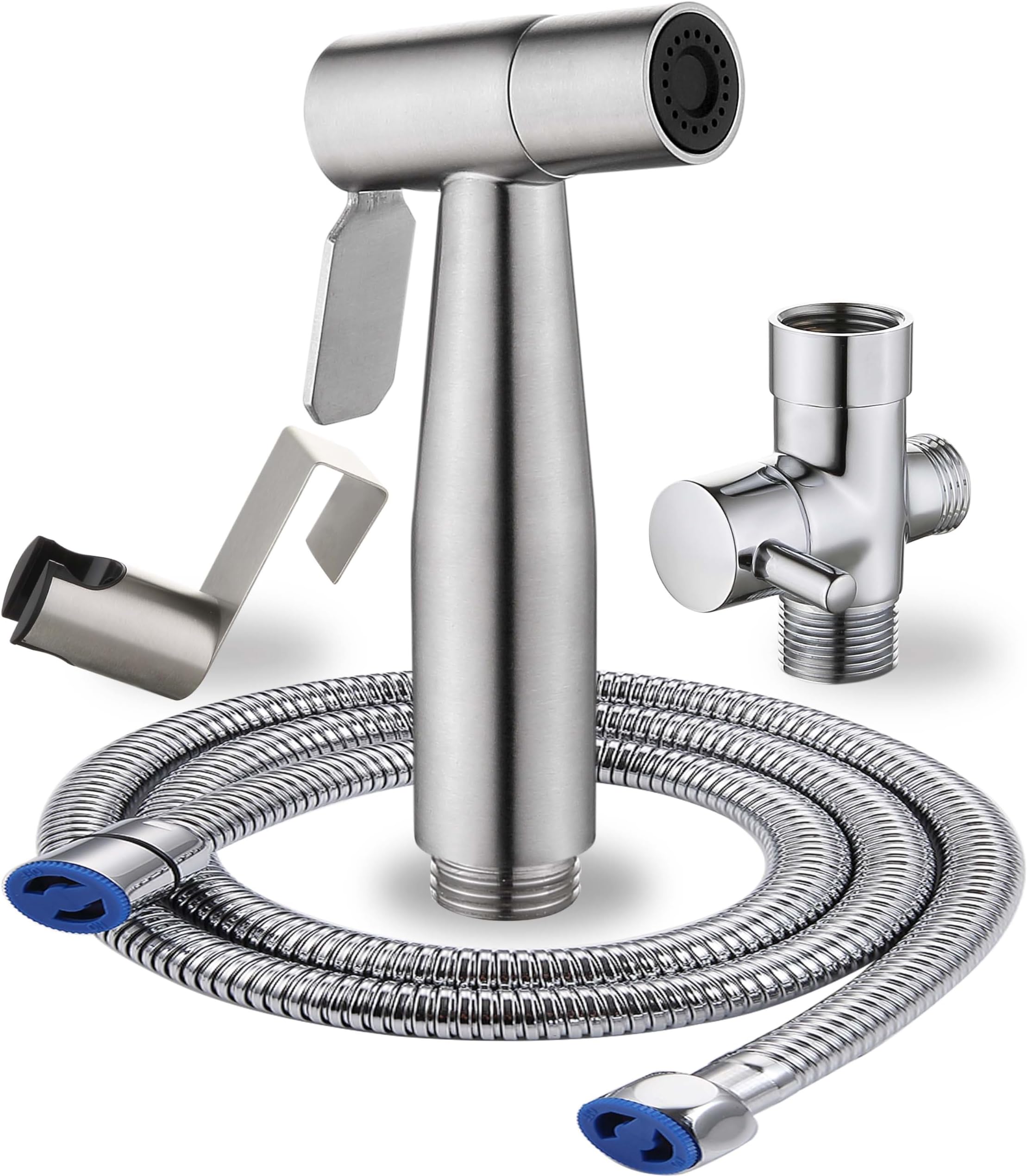 Bidet Sprayer for Toilet, Handheld Sprayer Kit with Adjustable Jet Spray for Toilet Bidet Cloth Diaper Sprayer Set Feminine Hygiene Cleaning Premium Stainless Steel Muslim Shower Toilet Sprayer