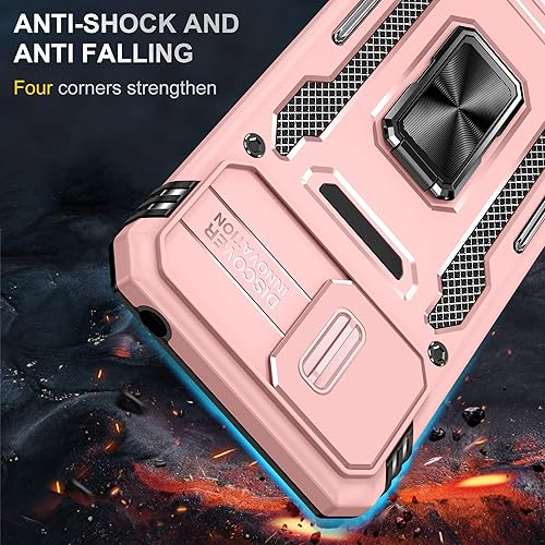 Miniatura 5 de Asuwish Funda de teléfono para Xiaomi Redmi 9A Redme 9i con protector de pantalla de vidrio templado y cubierta de cámara deslizante Soporte de