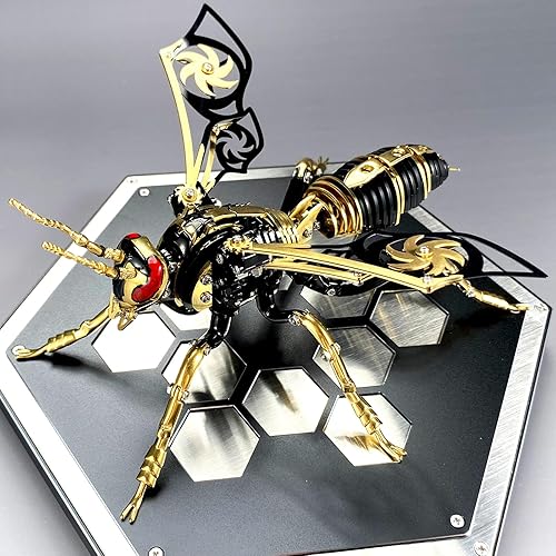 Miniatura 2 de Rompecabezas de metal 3D para adultos, kits de modelos bricolaje para construir avispas mecánicas de metal, juguete de acero rompecabezas de acero