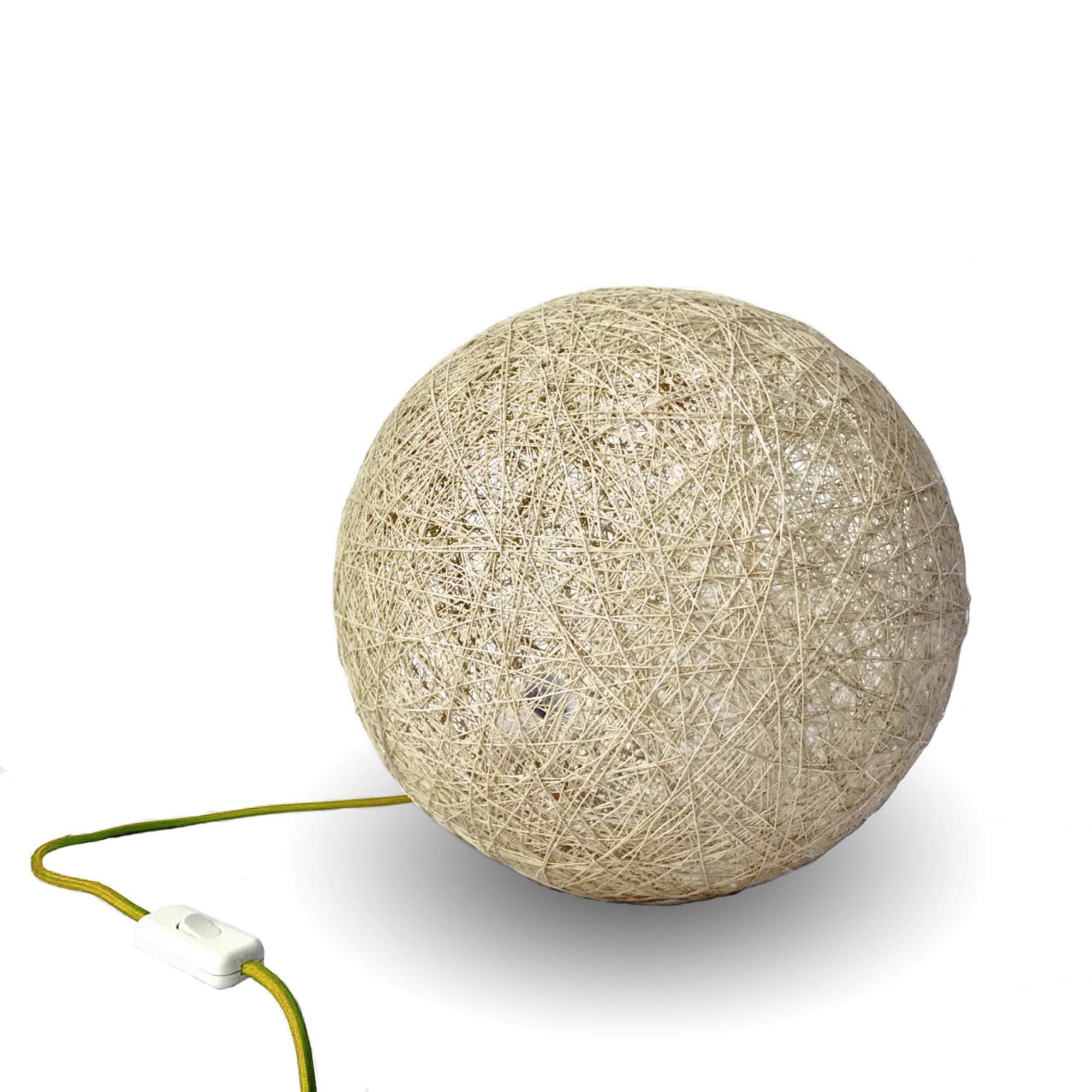 Lampe de table artisanale beige en céramique Table Sphere - 8