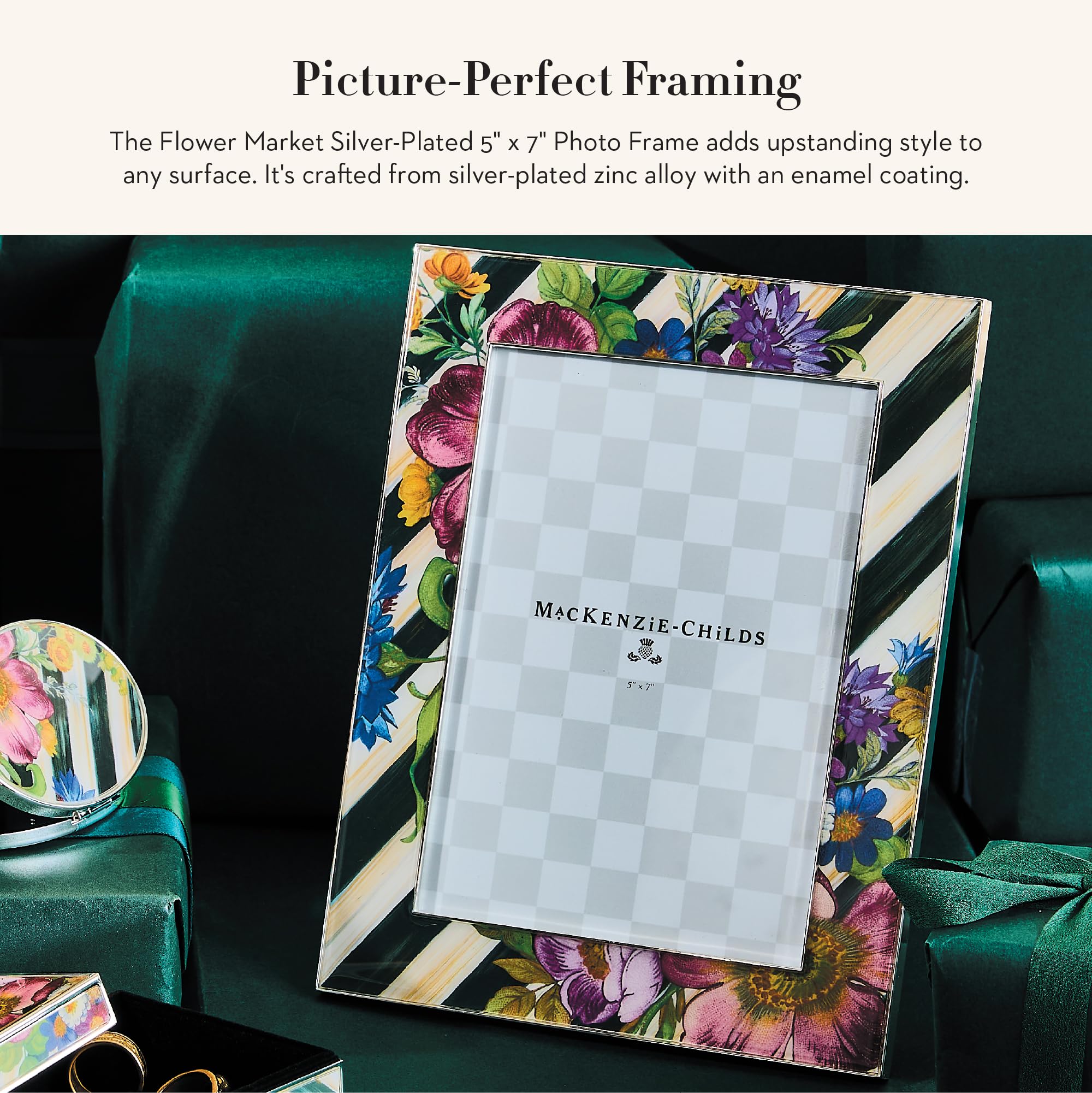 Amazon.com: MACKENZIE-CHILDS Silver-Plated 5x7 Frame, Cute