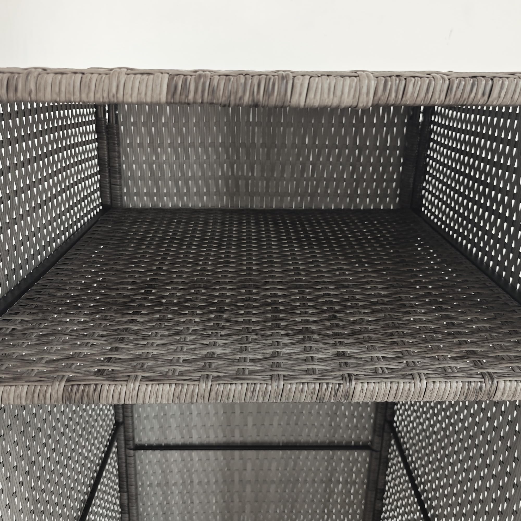 Outsunny Armadio da Esterno in Rattan PE 60x63x120cm Grigio