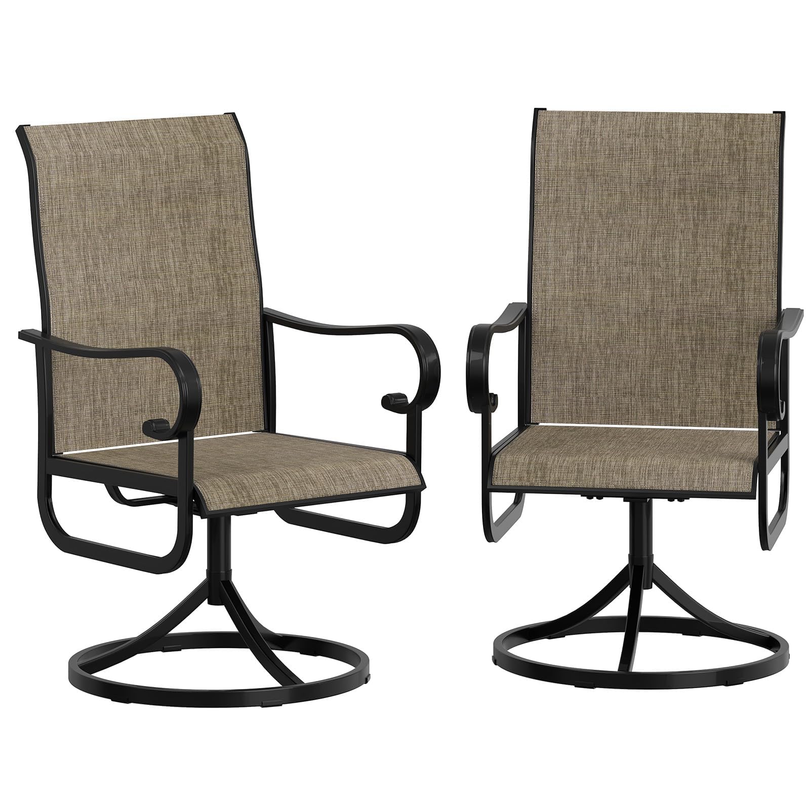Chaise de jardin pivotante 360° Garvee avec dossier haut ergonomique et gain de place