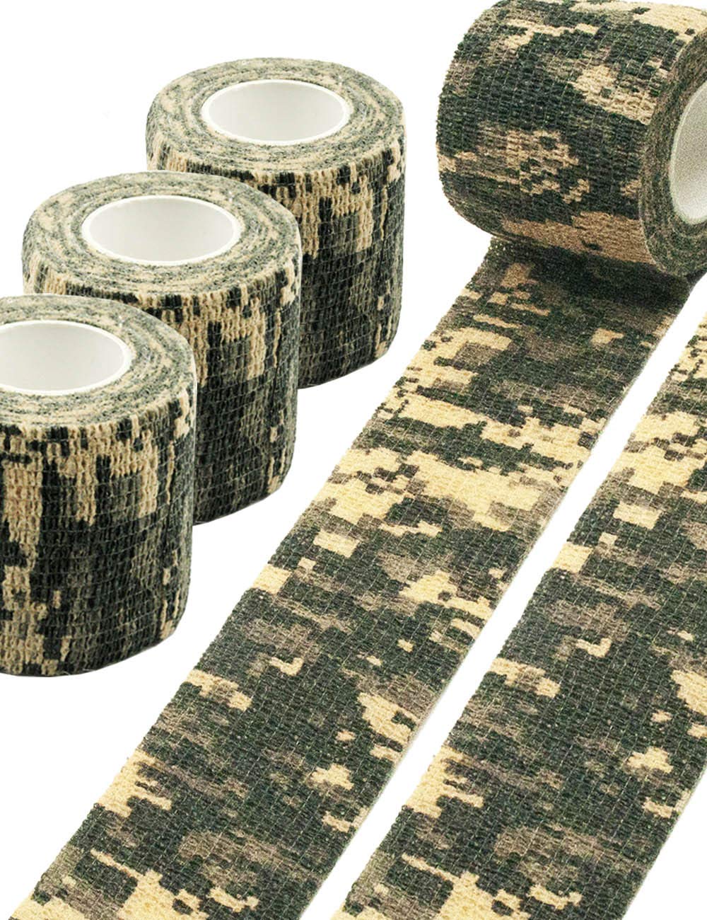 3 nastri mimetici mimetici, da caccia e tessuto, set da 3 pezzi, 4,5 m