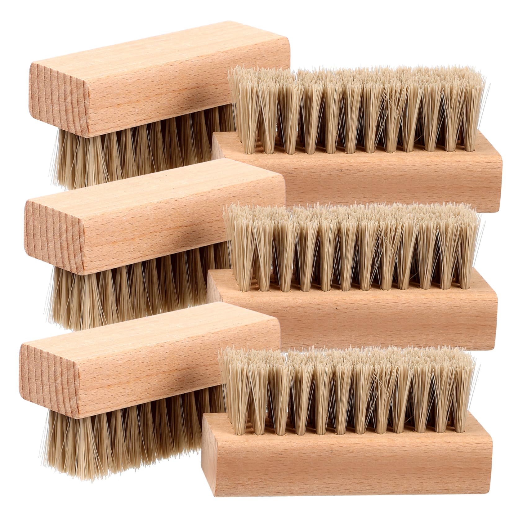 minkissy 10 Piezas Limpiadores de Zapatos de Cuero con Mango de Madera y Cerdas Premium para Limpieza y Pulido de para Casa y Tiendas de Calzado