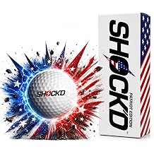 Shock&rsquo;D Patriot Edition Loud Prank Golf Balls &ndash; 3 Pack Novelty Golf Ball Sleeve, Funny Golf Gift for Men, Dad, Husband, Friends