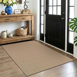 EARTHALL Woven Area Rug 4x5 Ft Washable Rugs for Entryway Non Slip Braid...