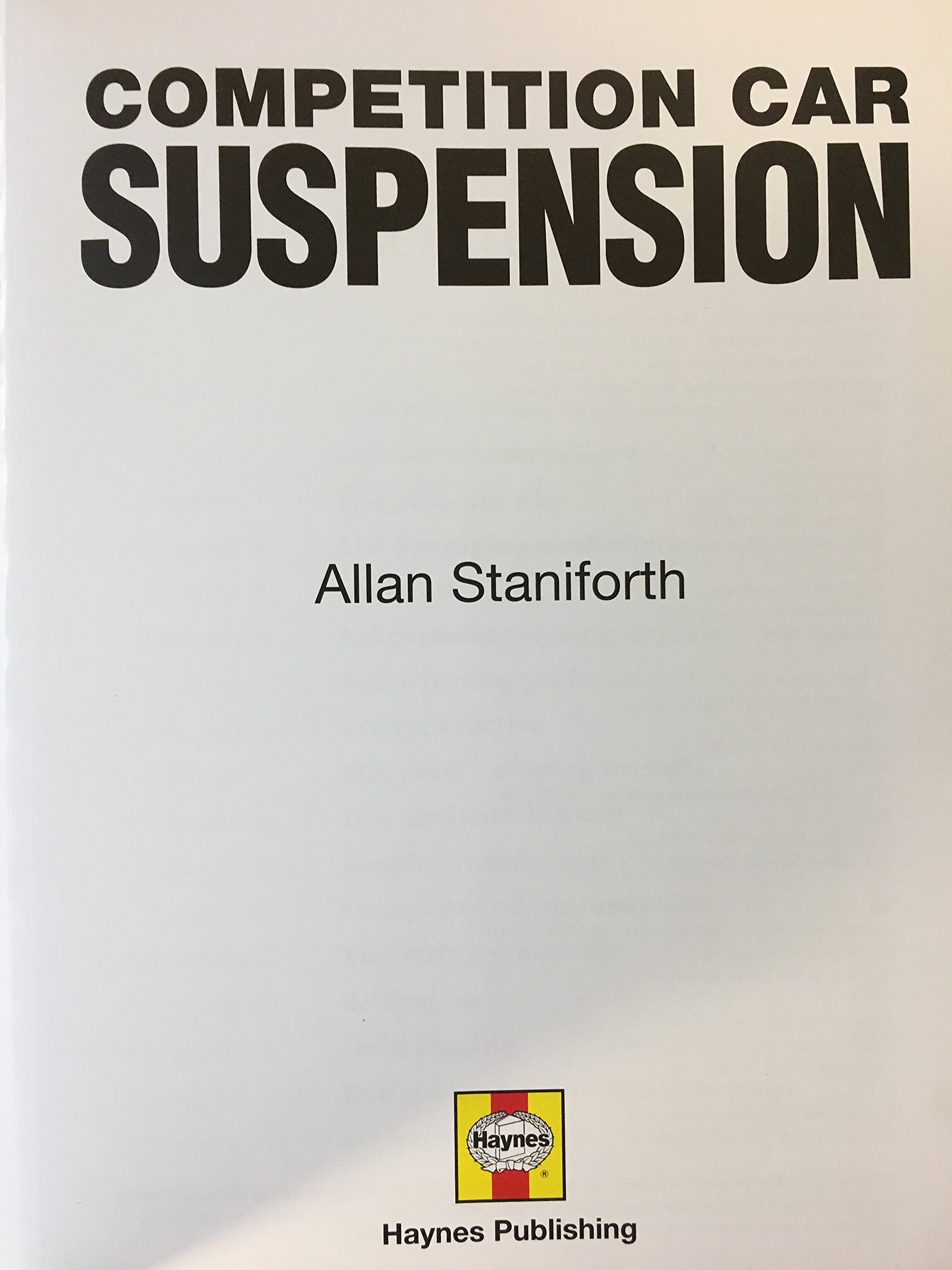 Competition Car Suspension: A Practical Handbook