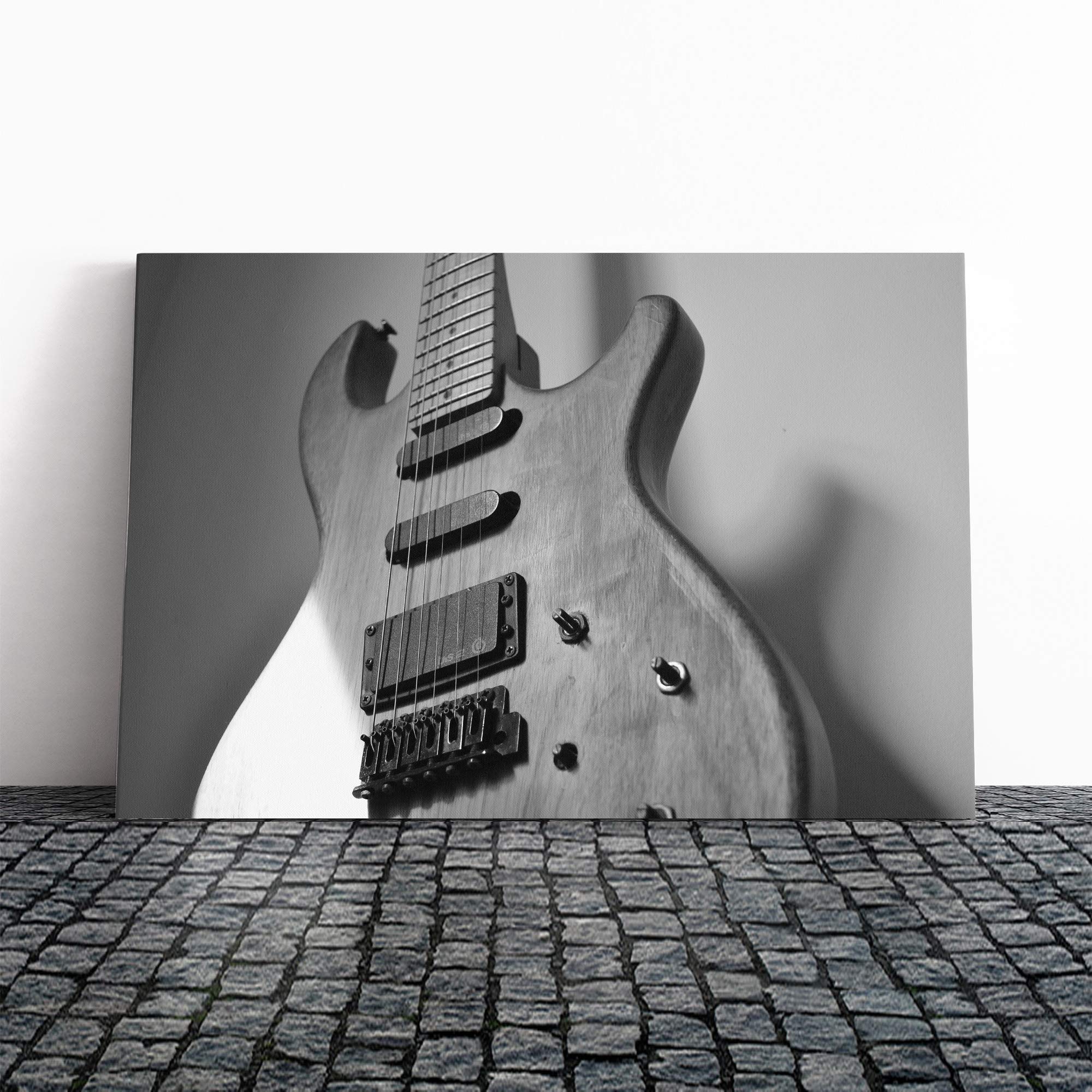 Electric Guitar Canvas Print | Gallery Wrapped 30mm Frame Wall Art | 30x20 inches | Ready to Hang | Modern Music Picture | Living Room Bedroom Lounge Office