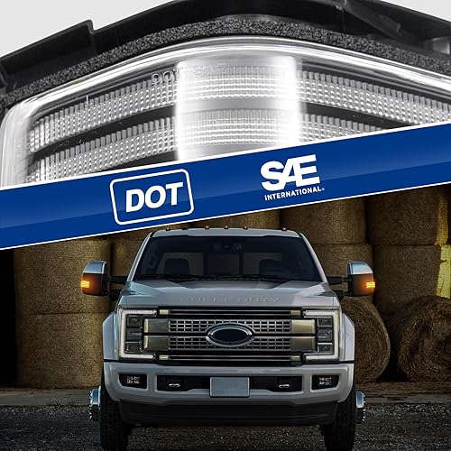 Miniatura 7 de Espejo de remolque secuencial LED compatible con F150 2015-2022F250 F350 F450 Super Duty 2017-2022