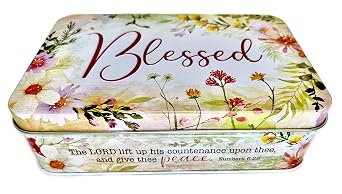 Strawberry & Cream Hard Candy in Wildflower Blessed Tin, 5.5 Ounces by Scripture Candy
