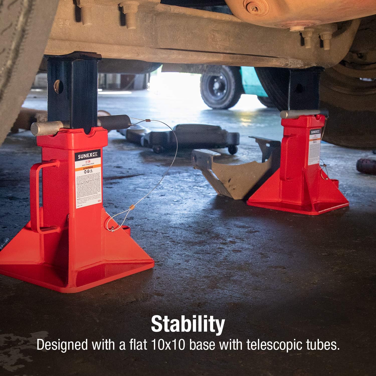 SUNEX TOOLS 1522A 22-Ton Jack Stands, Pair : Automotive