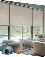 Vista 26 de Yoolax Persianas Motorizadas con Control Remoto, Persianas Inteligentes Opacas para Ventanas Persianas Enrollables Impermeables Motorizadas