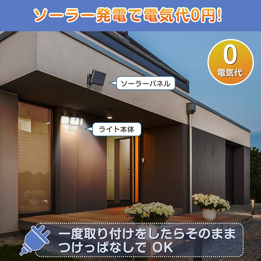 ソーラーライト Amazon.co.jp : 【驚きの高輝度・3面発光】SUKITEN ソーラー街灯
