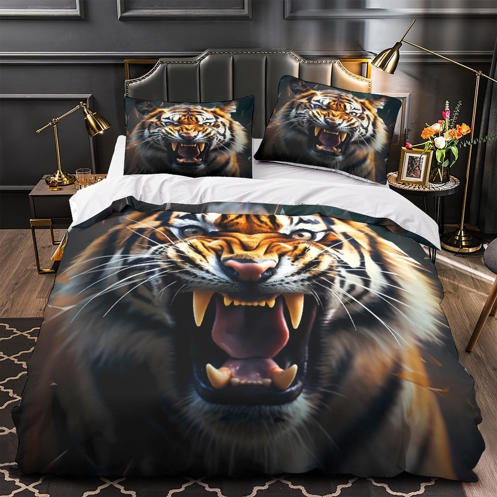 Housse de couette microfibre résistante animaux de la ferme 200x200cm