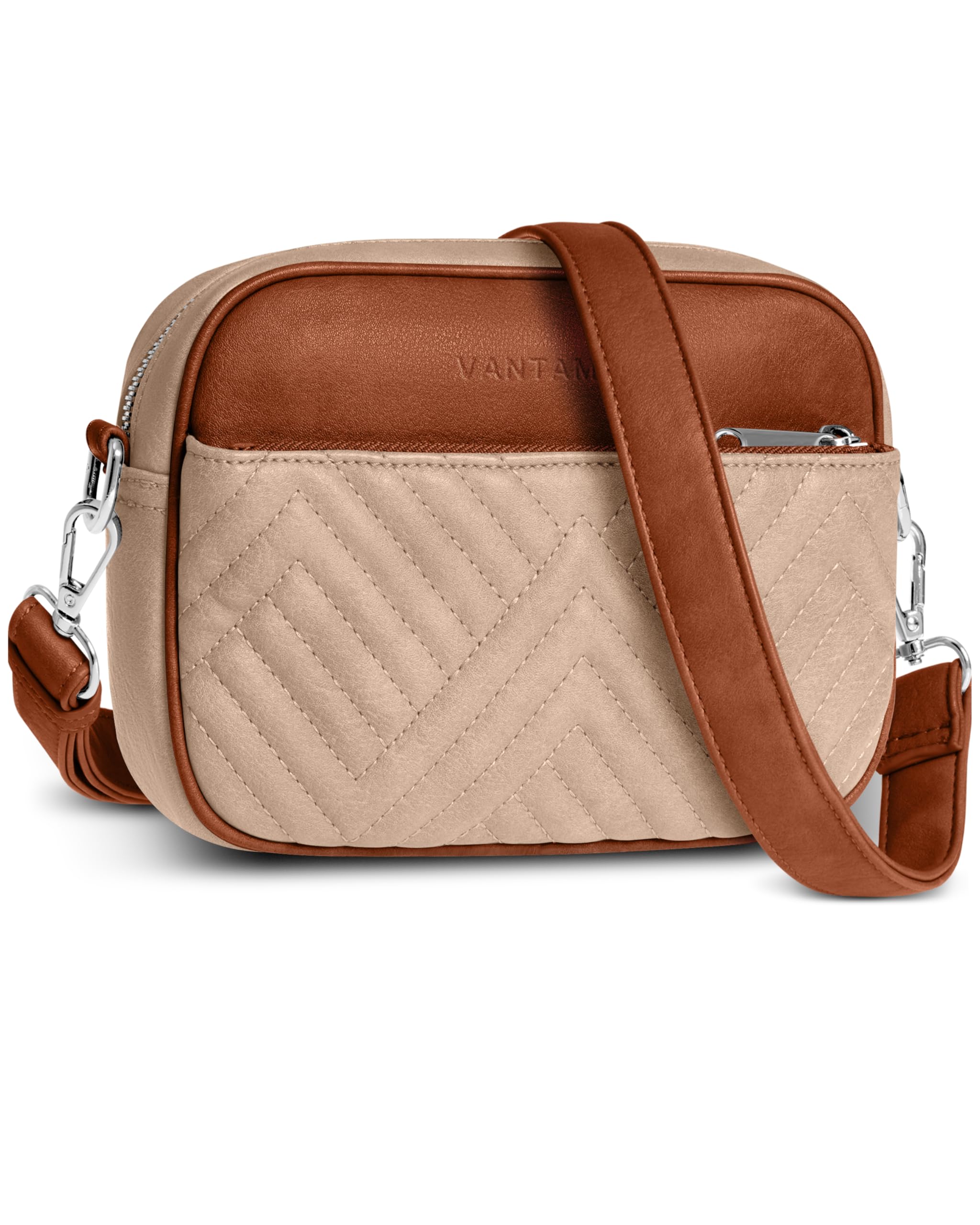 Vantamo Crossbody Bags For Women with Anti-Pickpocket Clip Premium Purses for Women Adjustable Strap Handbags Gift Box
