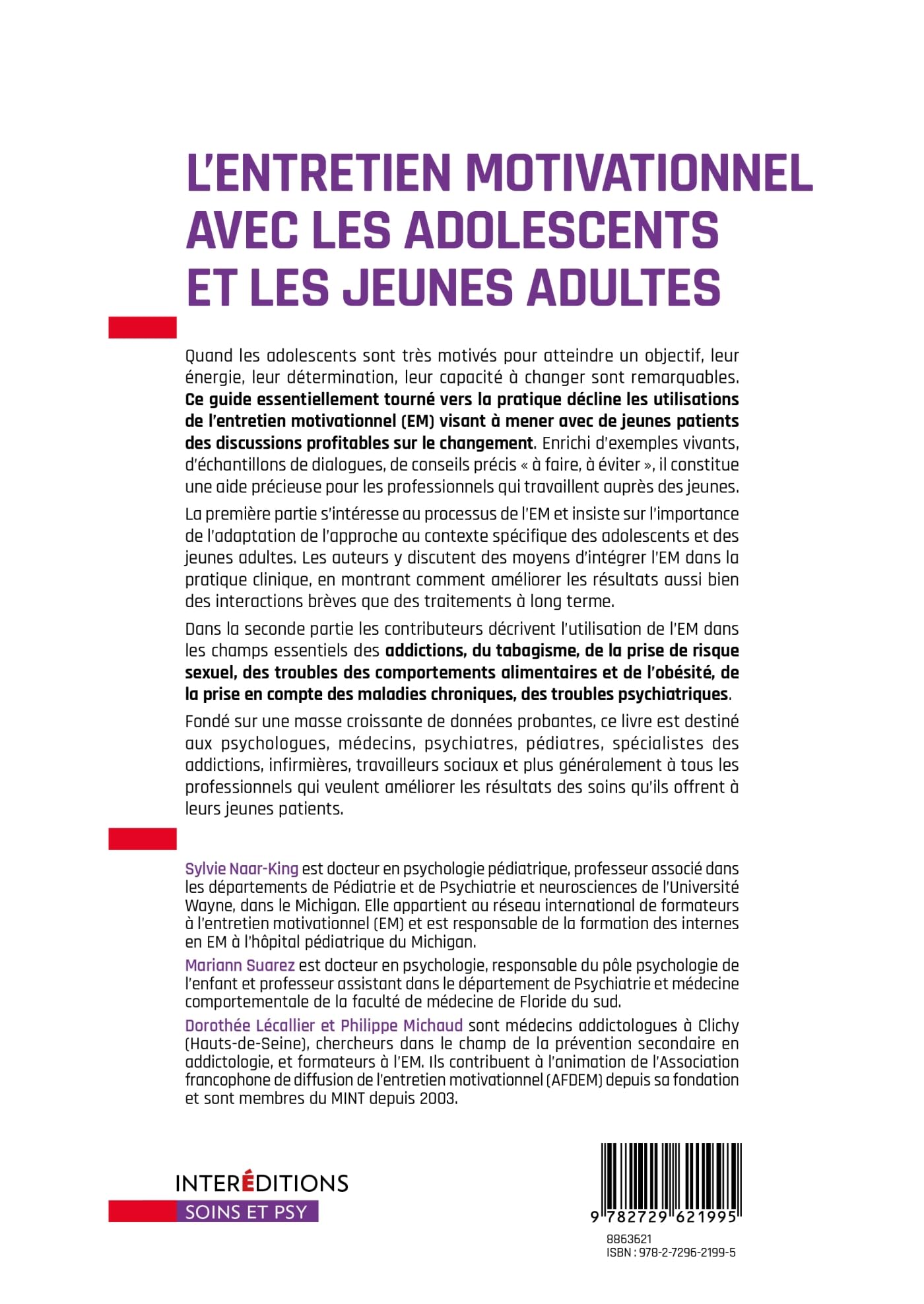 L'entretien motivationnel avec les adolescents et les jeunes adultes