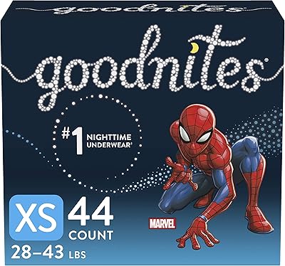 Goodnites Nighttime Bedwetting Underwear, Boys' XS (28-43 lb.), 44ct, FSA/HSA-Eligible