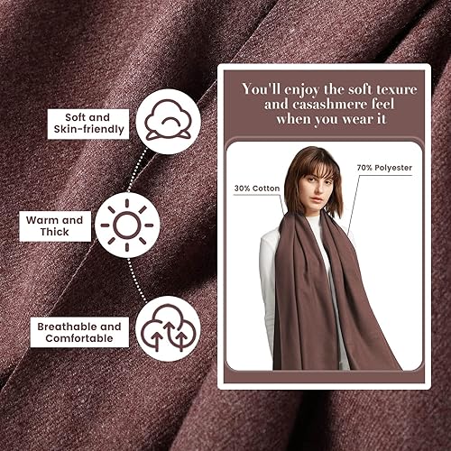 Miniatura 2 de maamgic Bufanda para mujer, chales y envolturas para vestidos de noche, viajes, oficina, invierno, boda, cachemira, bufandas grandes