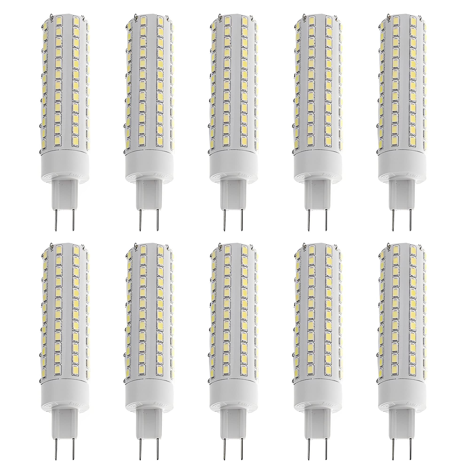 LED-G8,5-Glühbirne 10W [10er Pack] | 1000 Lumen mit 3000K/4000K/6000K | Konstantstrom & Flackerfrei | Bi-Pin-Sockel | AC 100-277V | Nicht dimmbar