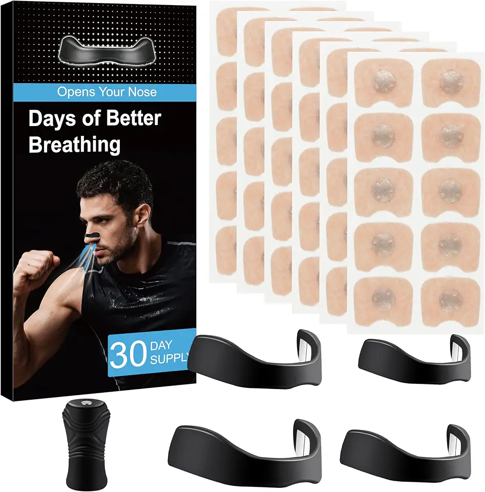 for Snoring - Magnetic Nose Strip (30 Pairs) Innovative Design for Sports and Sleep, Anti-Snoring Equipment Helping You Breathe Better