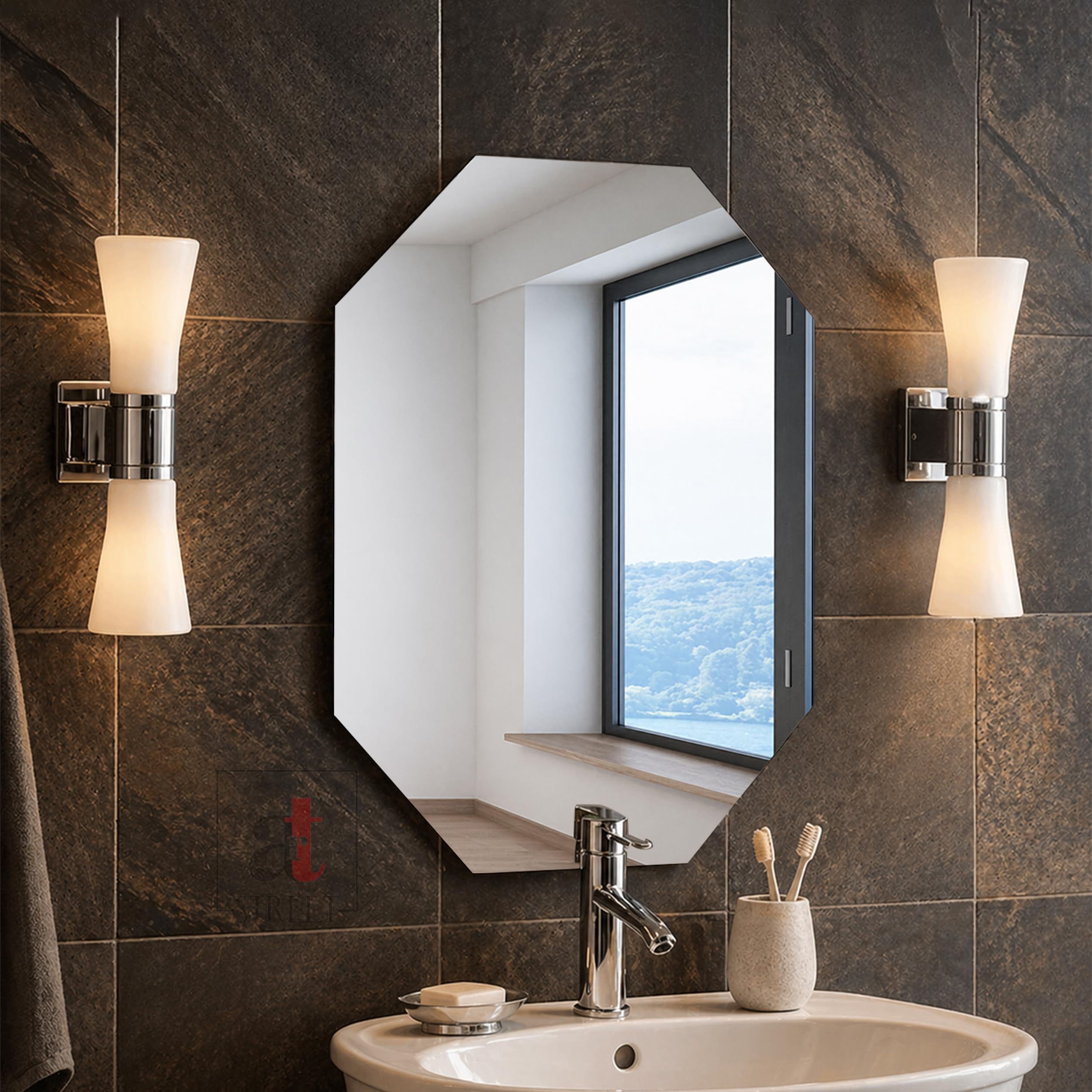 Frameless Wall Mirror - Modern Silver Mirror -14 Frameless Wall Mirror - Modern Silver Mirror -14