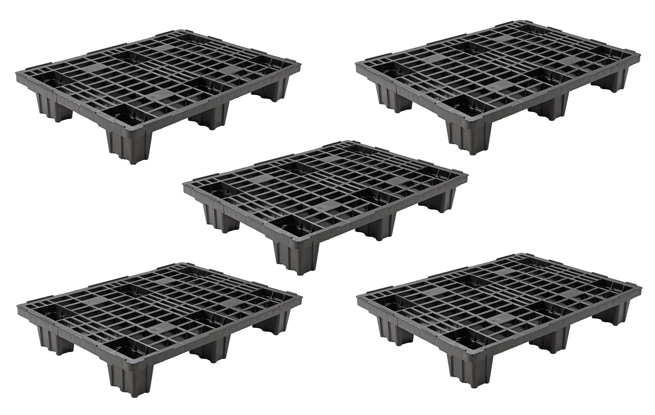 Catolo Halbpalette 80x60cm - 100 Stück Kunststoff Industrie-Paletten