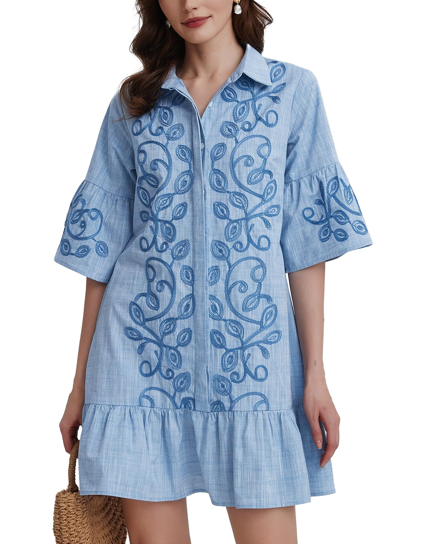 Kedera Embroidered Shift Dress