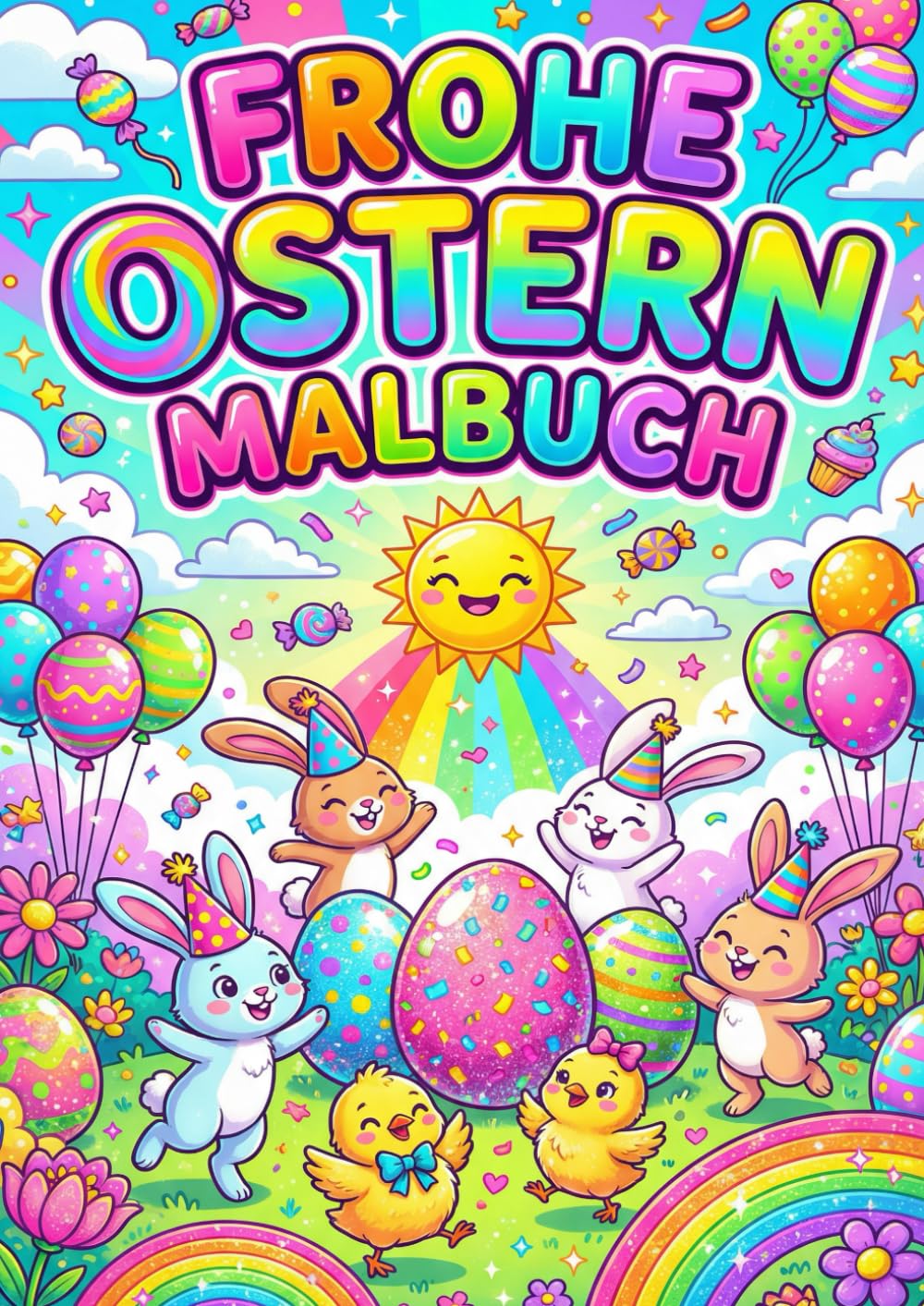 Oster Malbuch für Kinder ab 4 Jahren: Ein fröhliches Ausmalbuch mit Osterhasen, Ostereiern und süßen Frühlingsmotiven. Das perfekte Ostergeschenk für ... extra dicken Linien für stundenlangen Malspaß