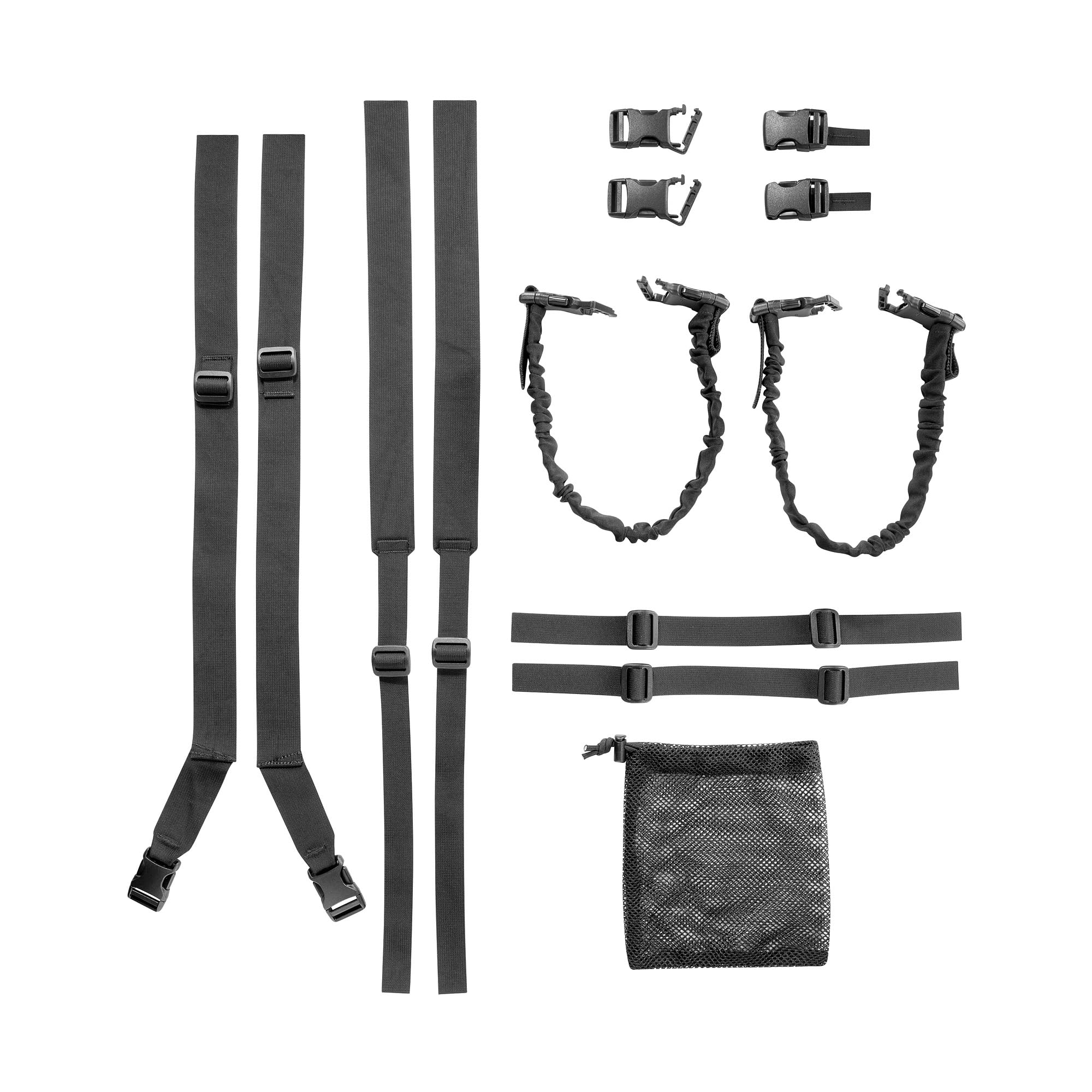 Tasmanian Tiger TT Assault adapter zestaw akcesoriów z paskiem i klamrami do mocowania toreb i plecaków na nośnikach płyt, czarny