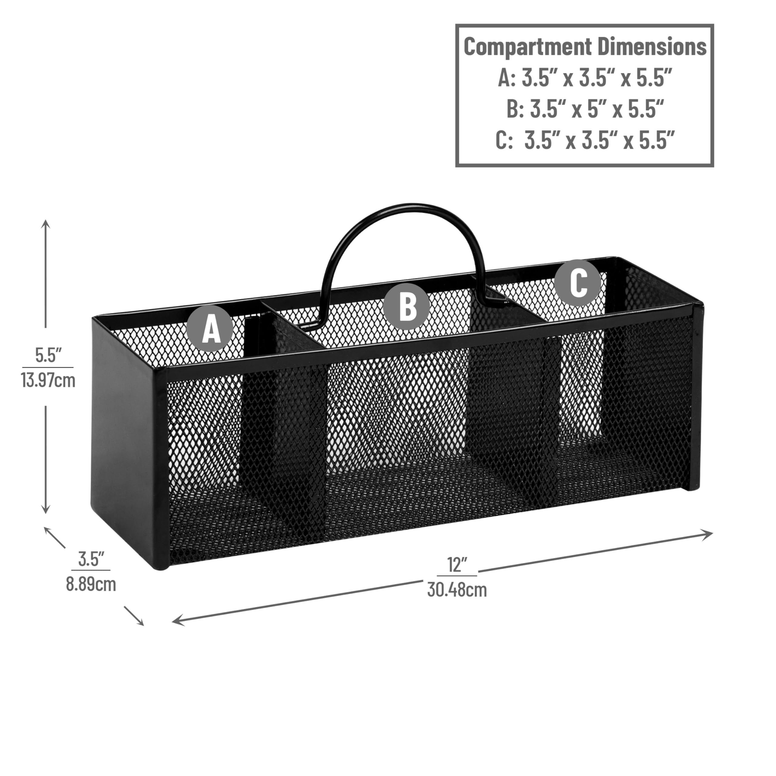 Amazon.com - Mind Reader Mesh Organizer Caddy, 3-Compartment