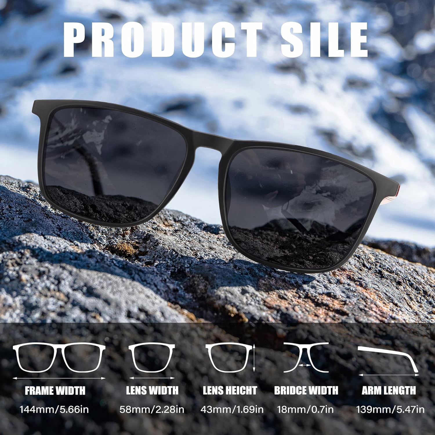 YDAOWKN Polarized Sunglasses for Men, Lightweight Sun Glasses With UV Protection for Driving Fishing Golf - Image 4