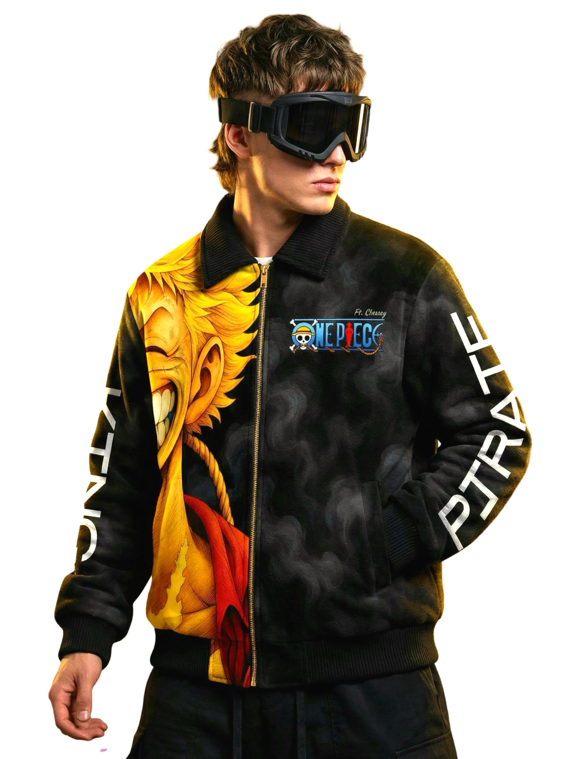 Men’s Bomber Jacket with Cityscape & Festive Tree Design-image-19