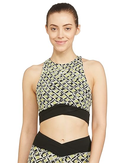 Women's 93% CO/7% EL-Single Jersey-Enzyme Finish/Print-Roller-Reactive Classic Workout Bra