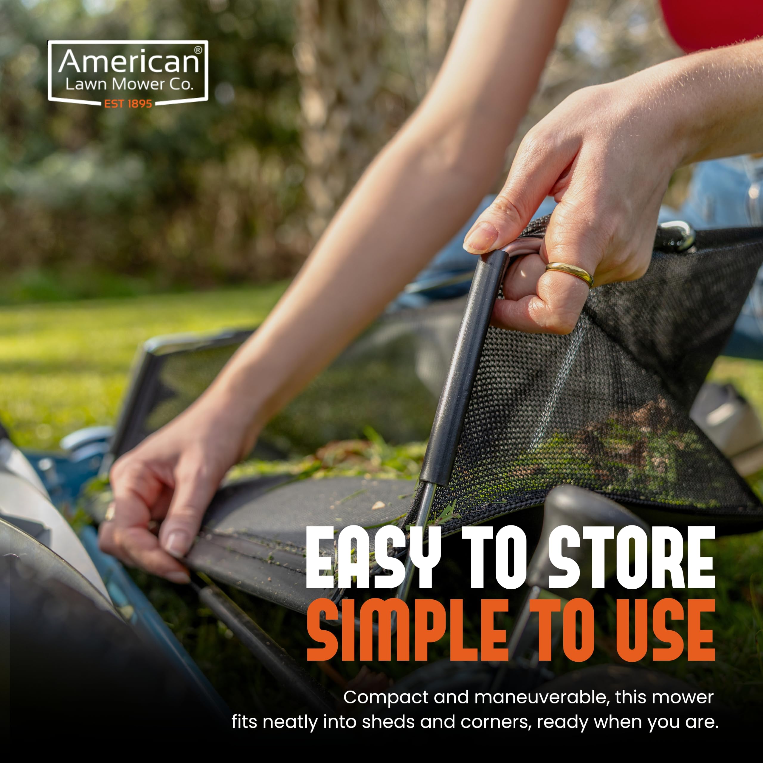 American Lawn Mower Company Cortacésped de Carrete de 5 Cuchillas de 50.8 cm con recogedor de césped