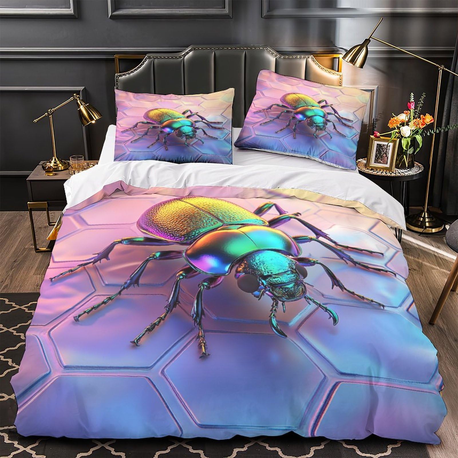 Parure de lit super douce effet 3D pour des nuits pleines d'énergie