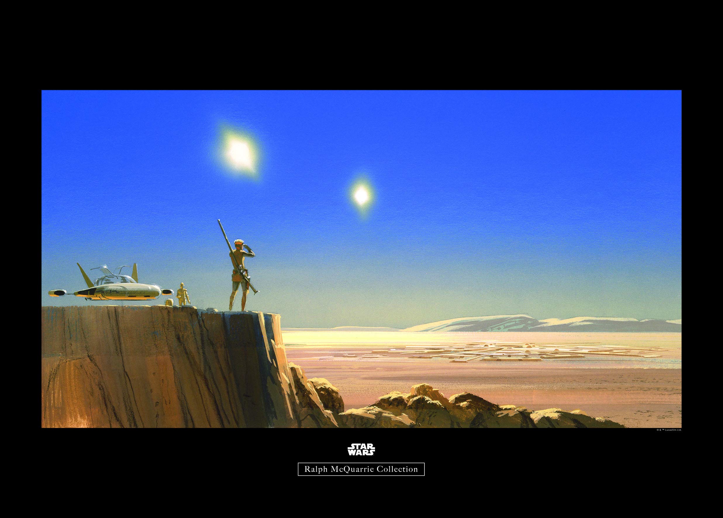 Komar Wall Picture Star Wars Classic RMQ Mos Eisley Edge Children's Room Decoration Art Print Without Frame WB152-70 x 50 cm Size 70 x 50 cm (Width x Height)