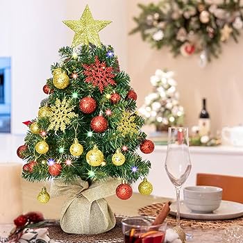 * mini christmas tree ୨୧ * 小さなクリスマスツリー Amazon.com: Small Mini Christmas Tree 22 Inch with Light