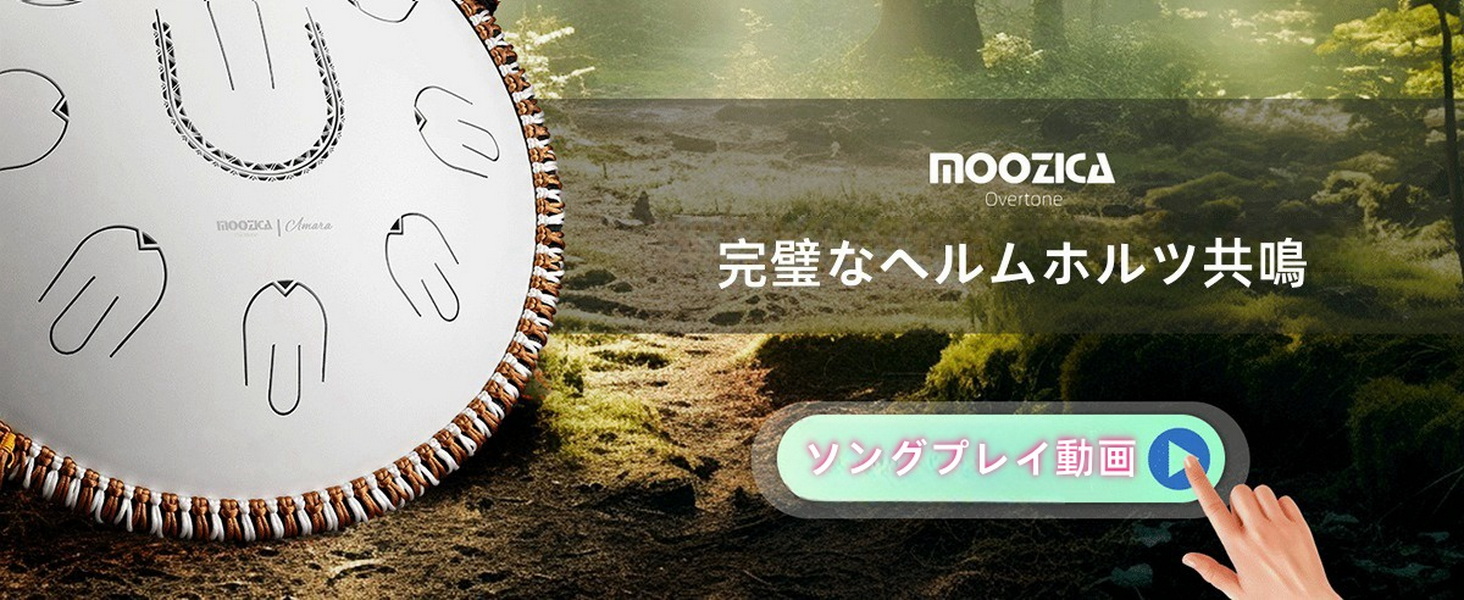 Amazon | MOOZICA 14インチ 17音 スリットドラム 440Hz 黒