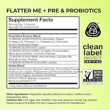 HUM Flatter Me Fiber Supplement & Flatter Me Plus Prebiotics & Probiotics