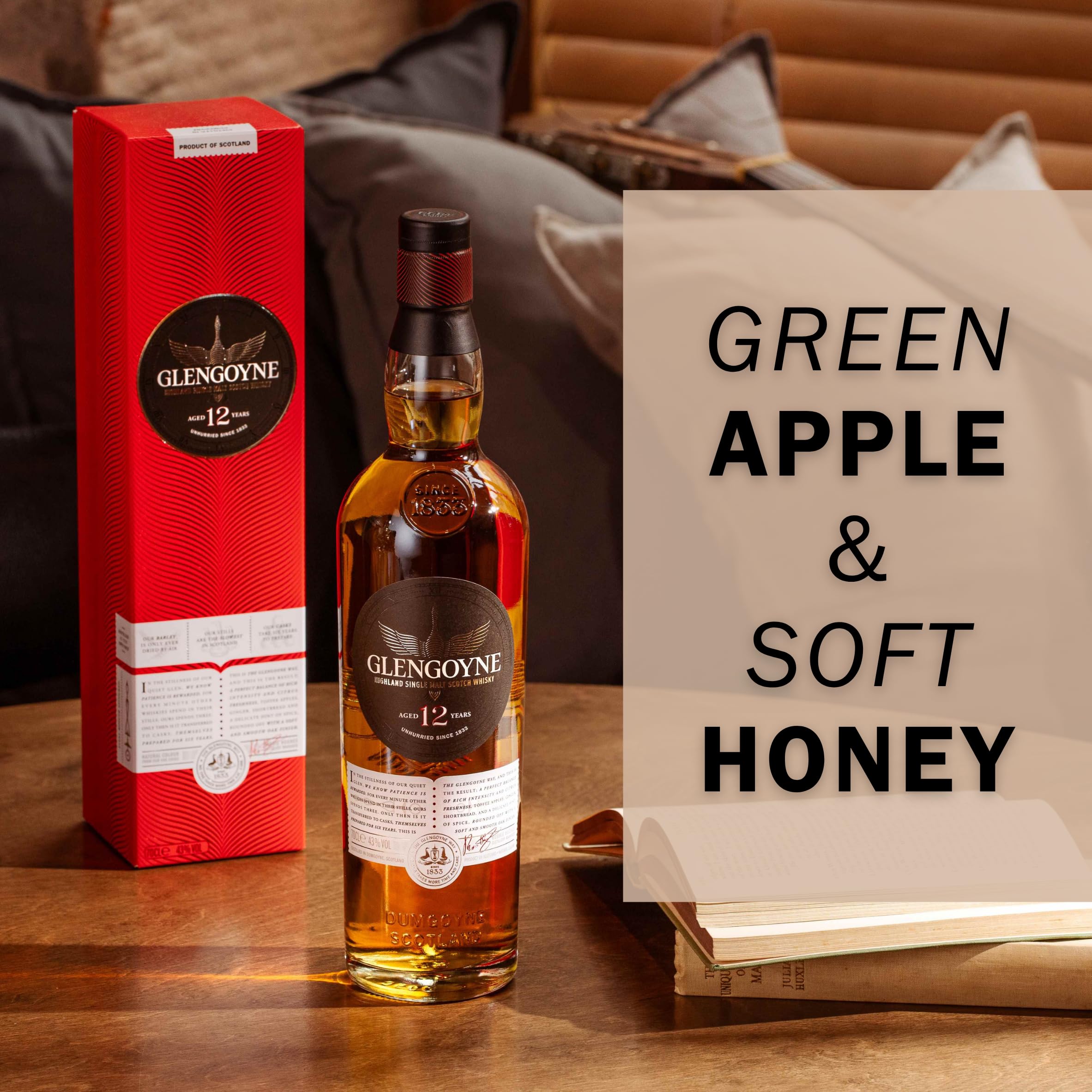 Glengoyne 12 Jahre Single Malt Scotch Whisky mit Geschenkverpackung (1 x 0,7 l)