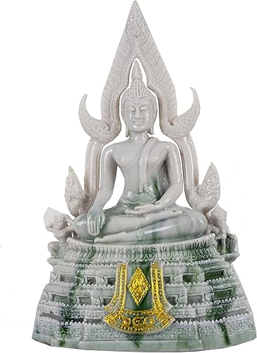 BUDDHO Estatua de Buda Chinnaraj de 8 pulgadas de alto. Estatua de Buda tailandés para decoración del hogar, escultura de Buda, regalo pequeño,
