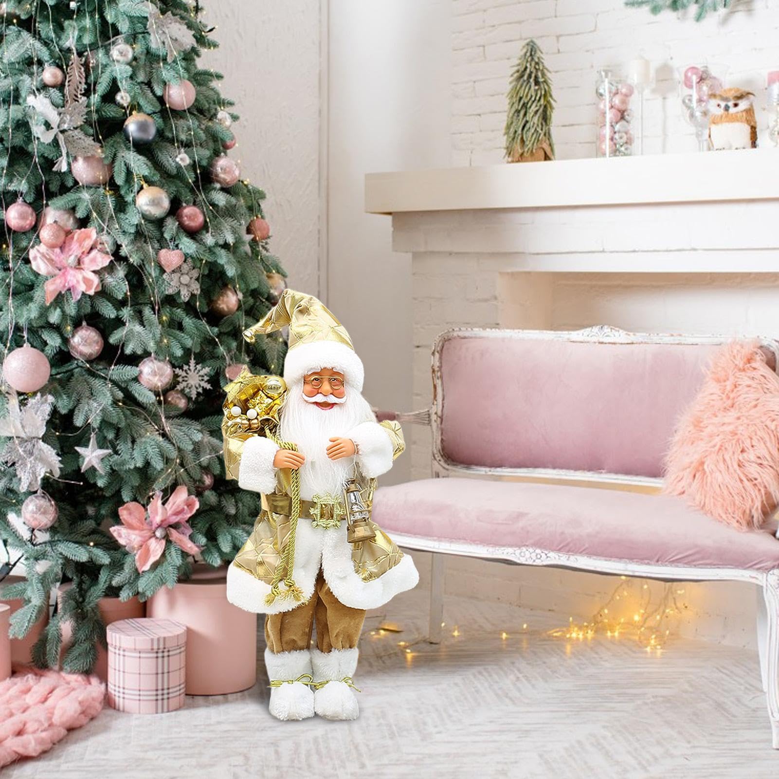 Statuine Di Babbo Natale 45 Cm Statuina Di Babbo Natale In Piedi