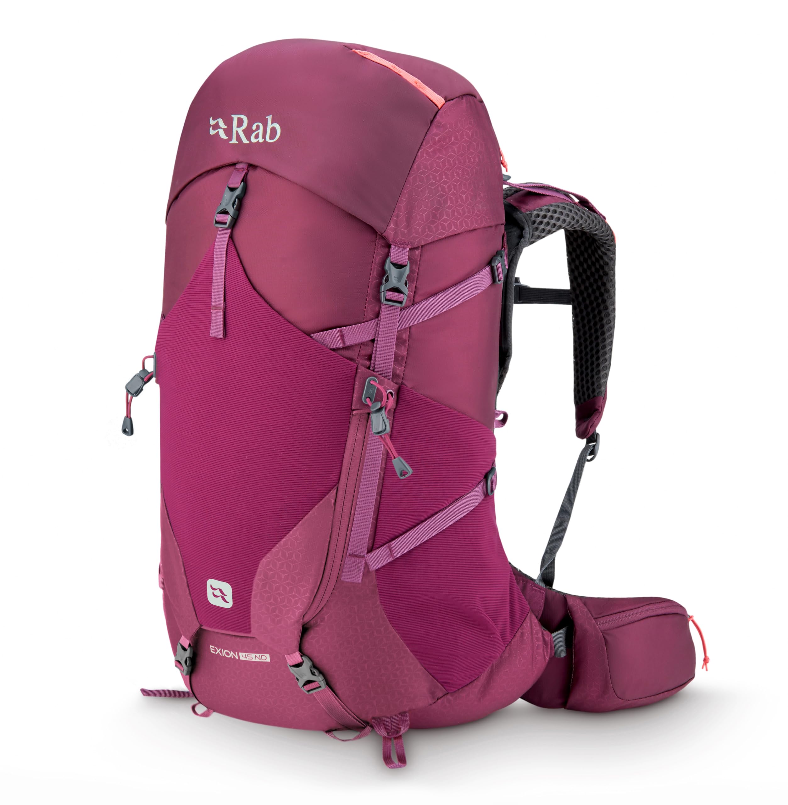 Rab Women's Exion ND 45-Liter Backpack - Comfortable Pack for Hiking, Trekking, & Backpacking - Mulberry - Small/Medium