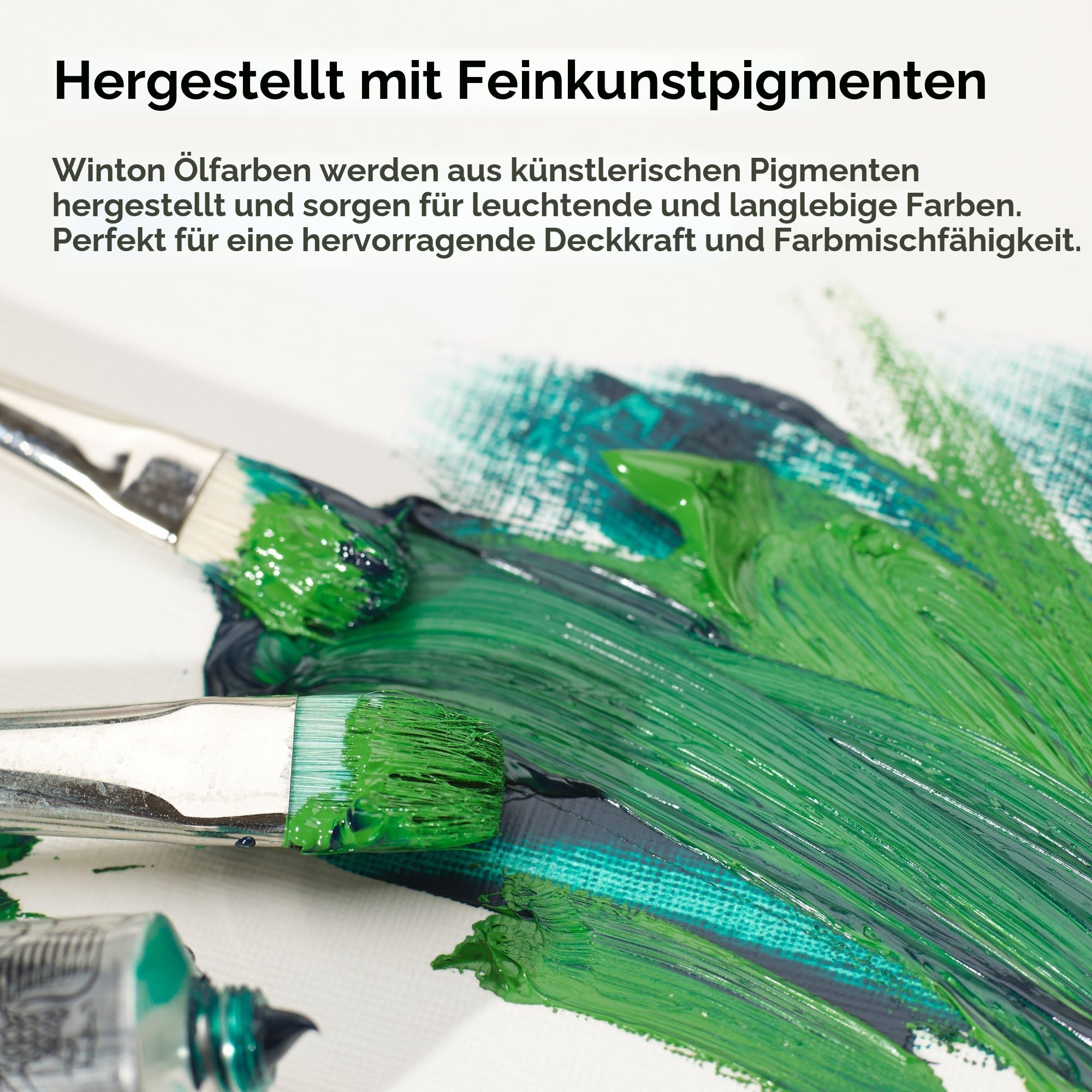 Winsor & Newton 1490618 Winton, feine hochwertige Ölfarbe mit gleichmäßiger Konsitenz, hohe Deckkraft & Pigmentrecht - Ölfarbenset 10 Farben in 21ml Tuben
