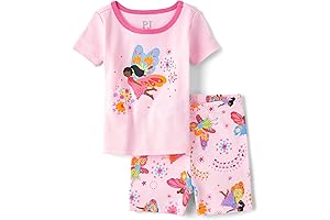 Toddler Pajamas 100% Soft Cotton Short Sleeve Top and Shorts Girls Pjs Sets
